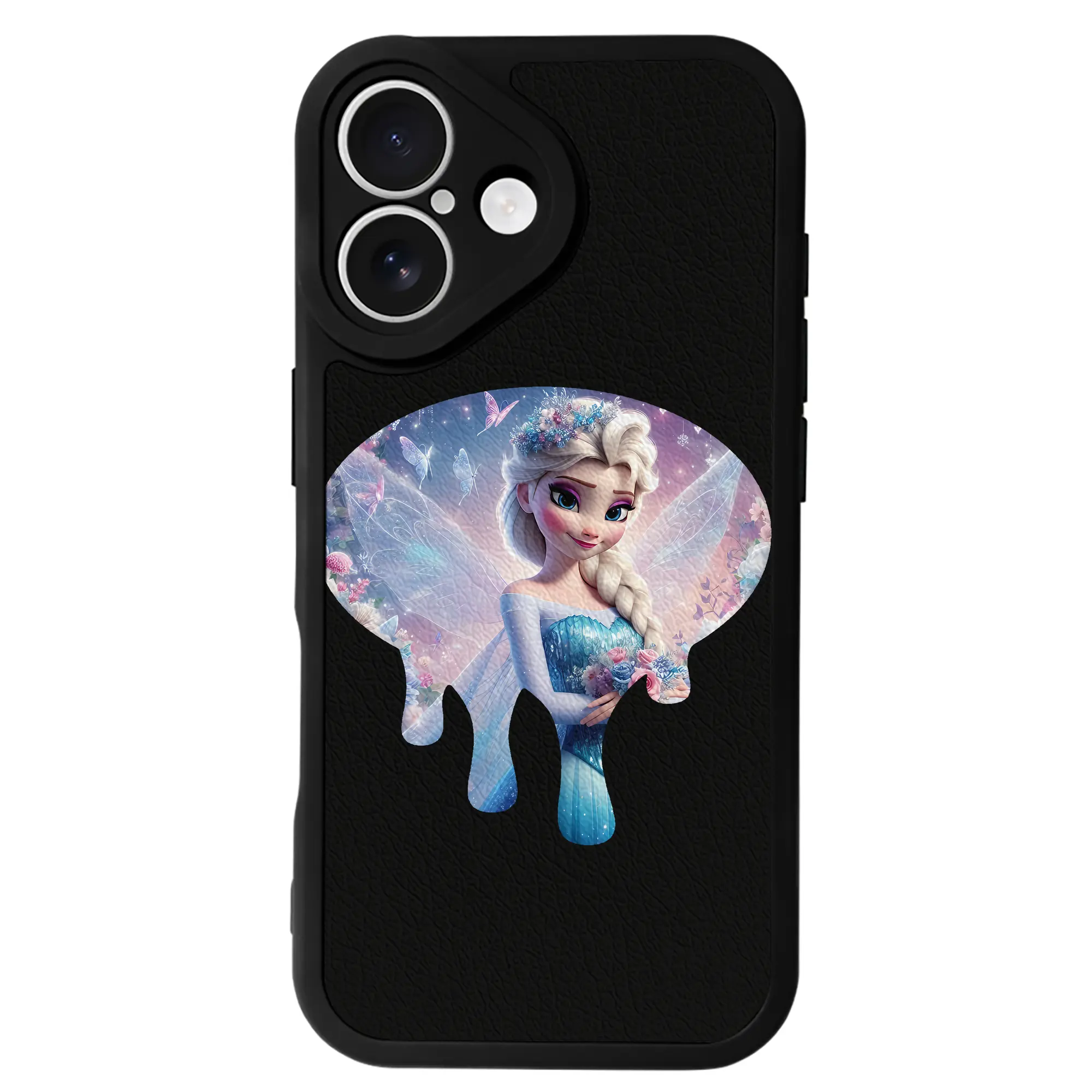 アナと雪の女王(Frozen) グッズ エルサ(Elsa) - IPhone 16シリーズ対応 ・ シリコンスマホケース ・ レザー調 ・ 高精度フィット ・ 耐衝撃 ・ ワイヤレス充電対応 ・ 精密カット